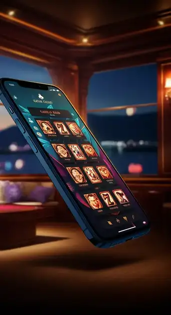 Interface utilisateur de Tortuga Casino affichant une sélection de machines à sous populaires et le menu de navigation